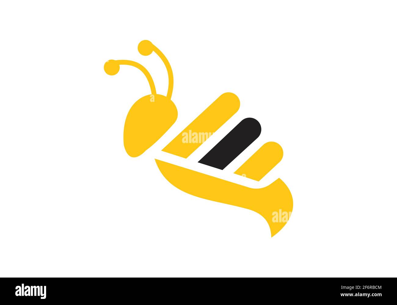 Bee Concepts logo disegno vettoriale. Icona di ape di miele modello astratto grafico Illustrazione Vettoriale