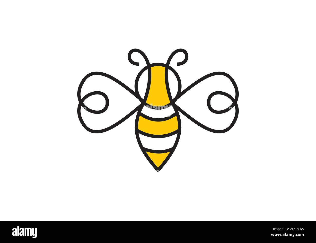 Bee Concepts logo disegno vettoriale. Icona di ape di miele modello astratto grafico Illustrazione Vettoriale