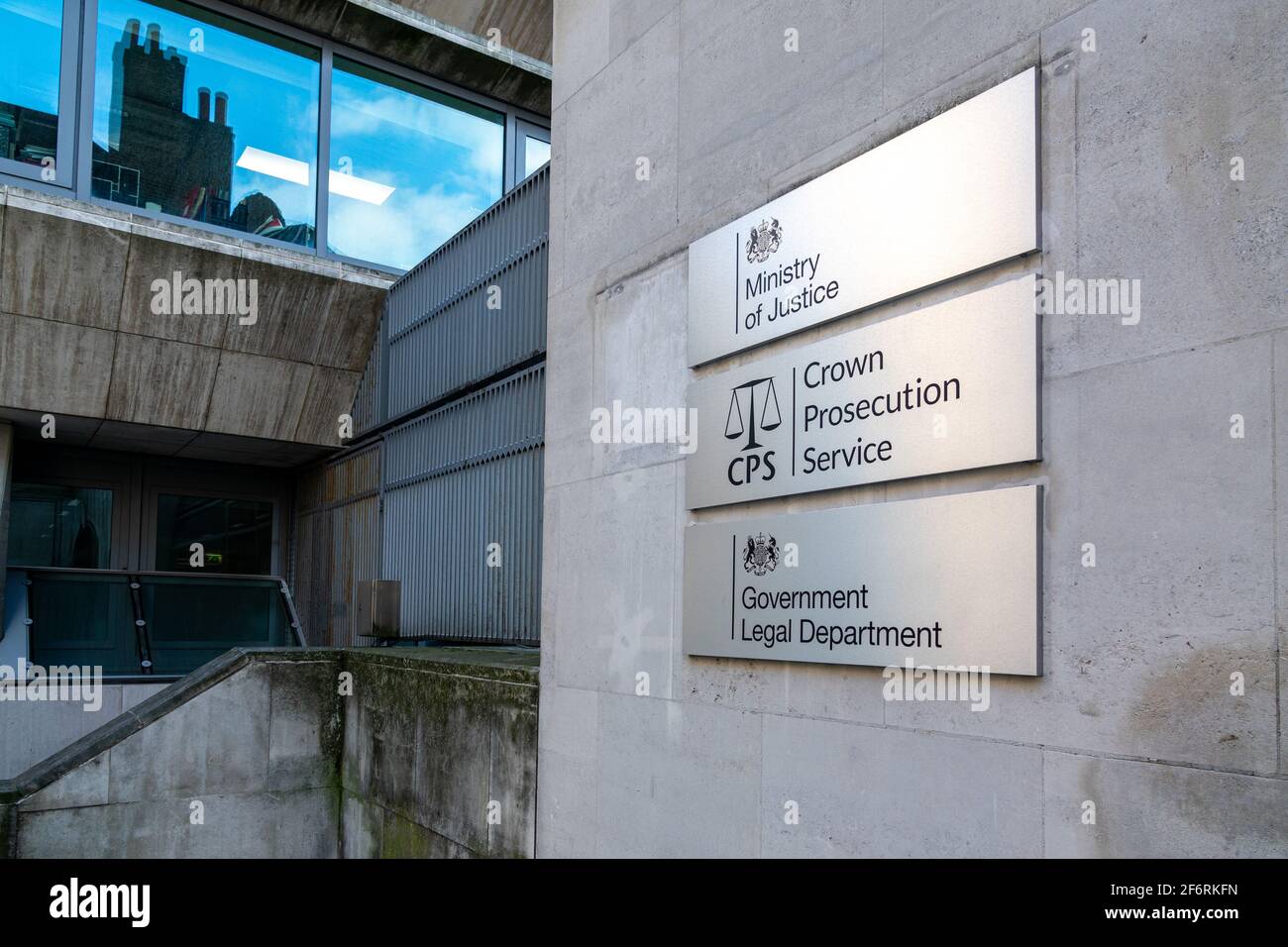 Ministero della Giustizia, Ministero della Giustizia e del Governo Legale una sede del Dipartimento presso il blocco degli uffici 102 Petty France, Londra, Regno Unito Foto Stock