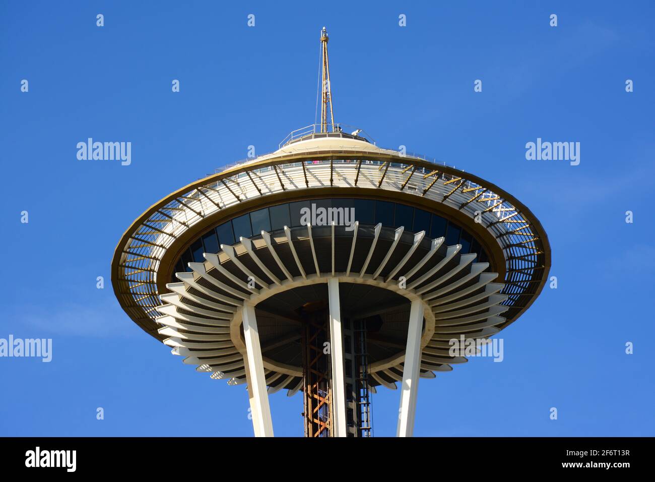 Famoso Space Needle, torre di osservazione a Seattle, Washington Foto Stock