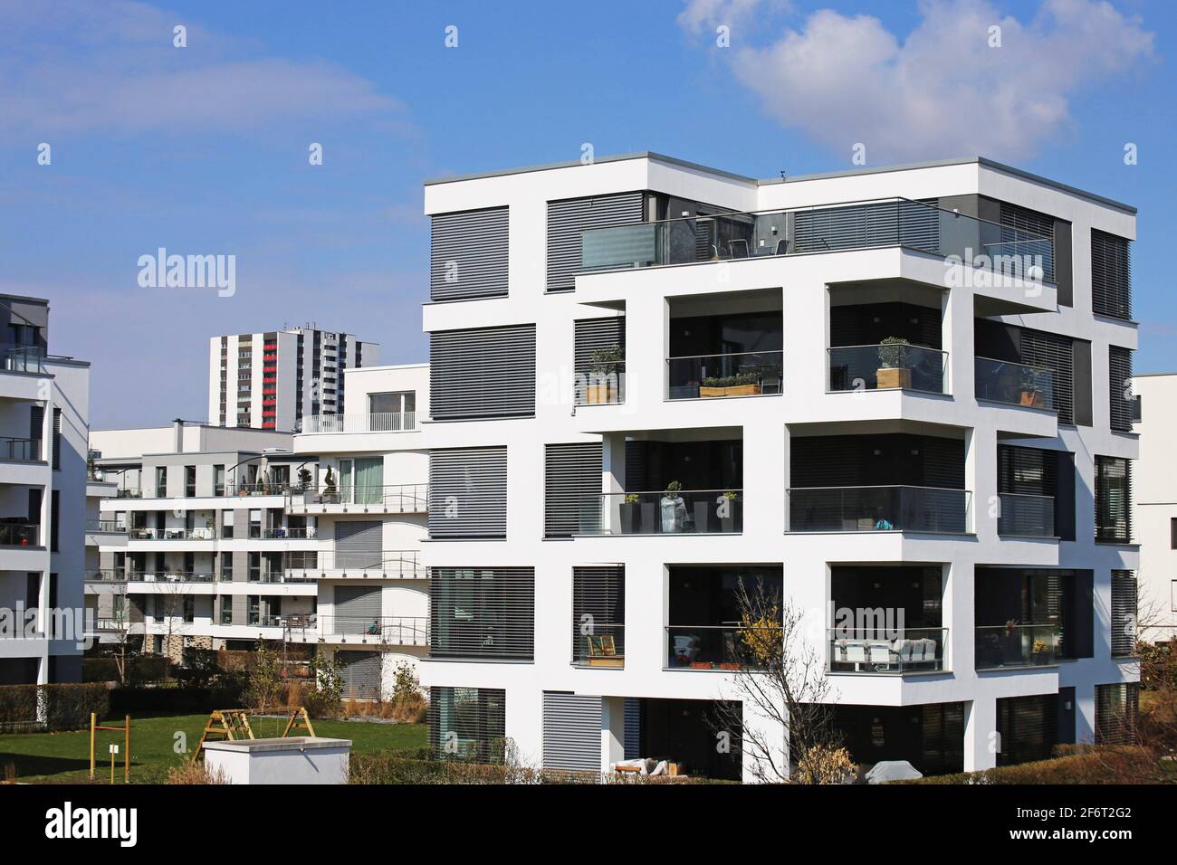 Moderno complesso residenziale in stile urbano. Foto Stock
