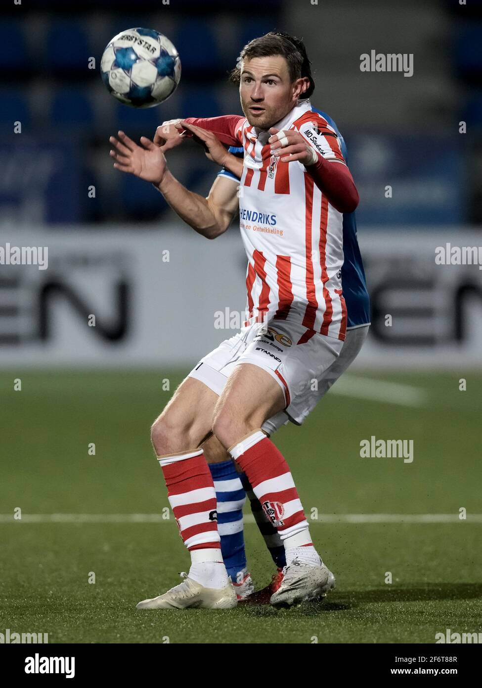 DEN BOSCH, PAESI BASSI - 2 APRILE: CAS Peters della TOP Oss durante il Keuken Kampioen Divisie incontro tra FC Den Bosch e TOP Oss allo Stadion De Vliert Foto Stock