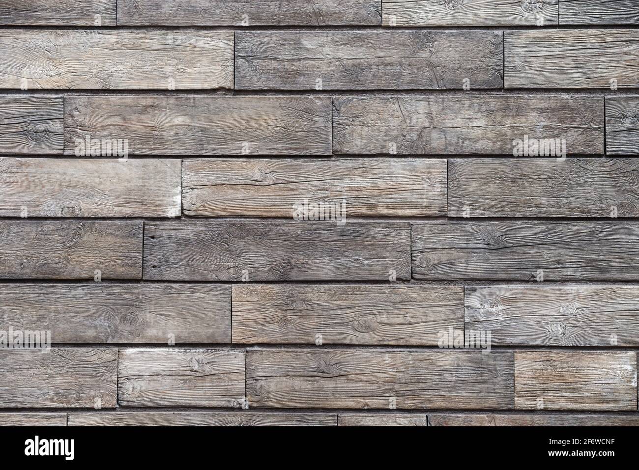 foto di sfondo con listone in legno grigio Foto Stock