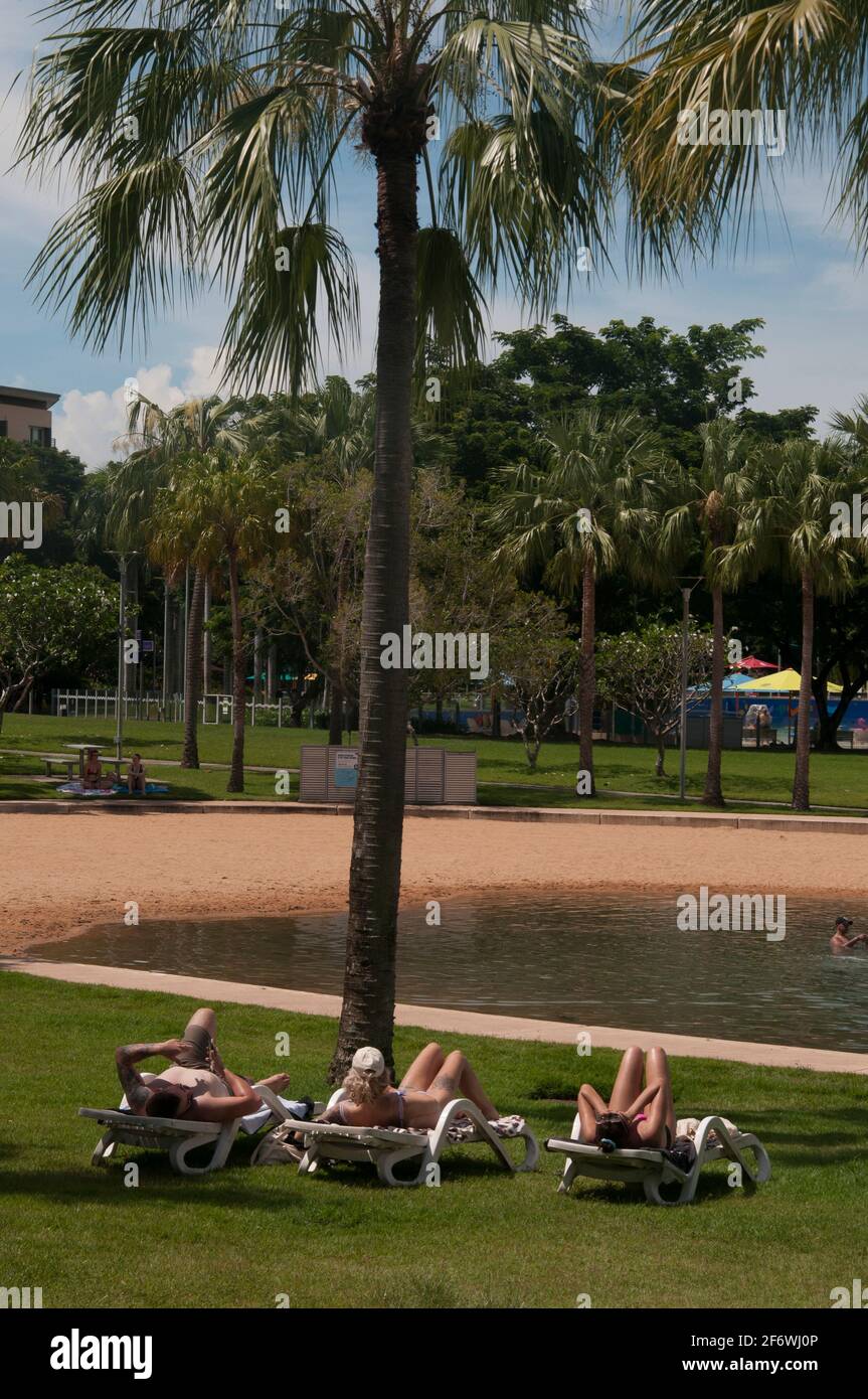 The Lagoon at Darwin Waterfront, Darwin, NT Foto Stock