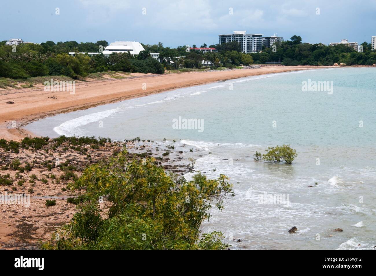 Mindil Beach, Darwin, Northern Territory, luogo di ritrovo per il famoso Sunset Market durante la stagione secca annuale del "Top End" Foto Stock