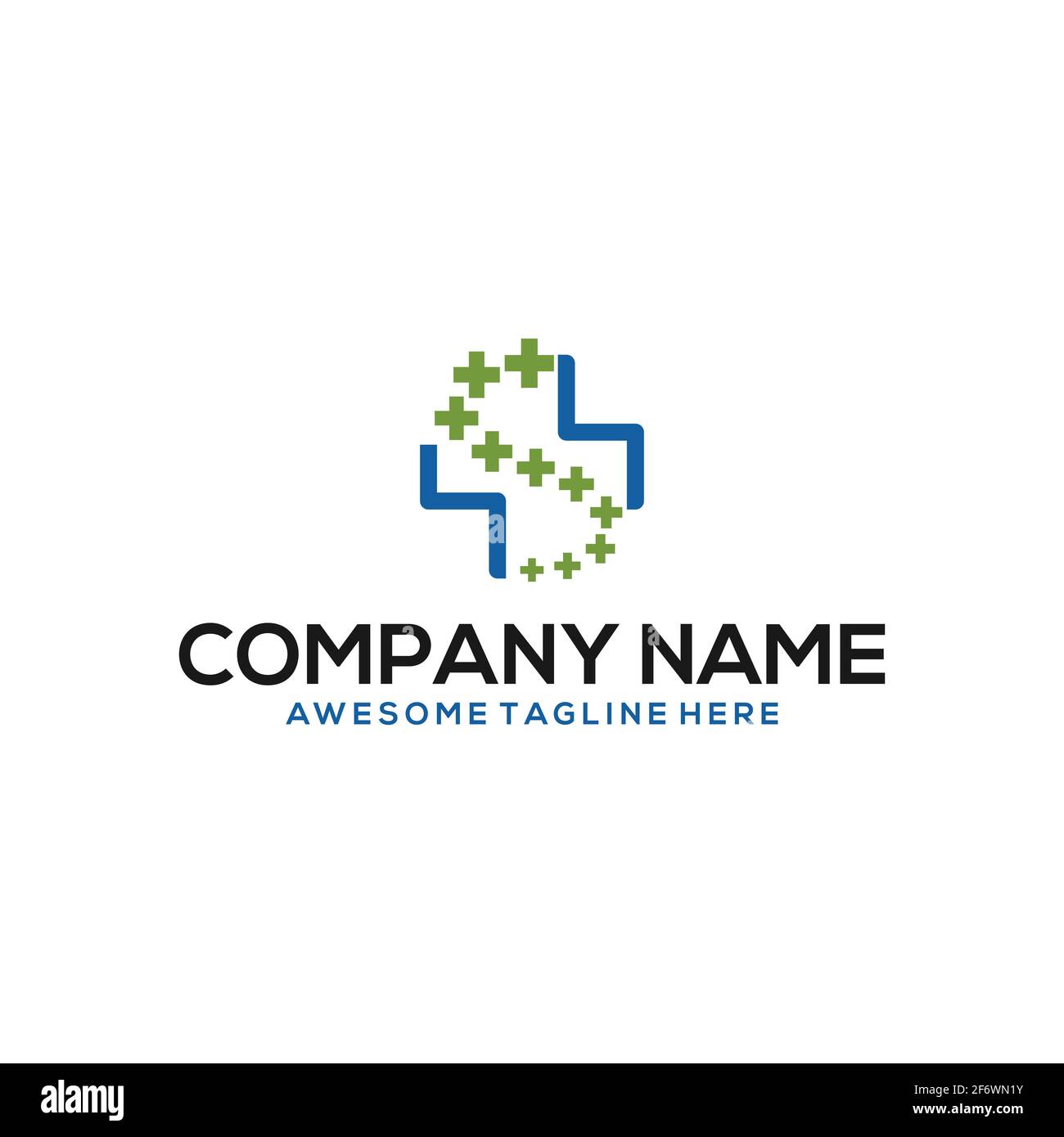 logo del simbolo della salute. logo del vettore medico. simbolo a croce, farmacia, logo della medicina. vector eps 10 Illustrazione Vettoriale