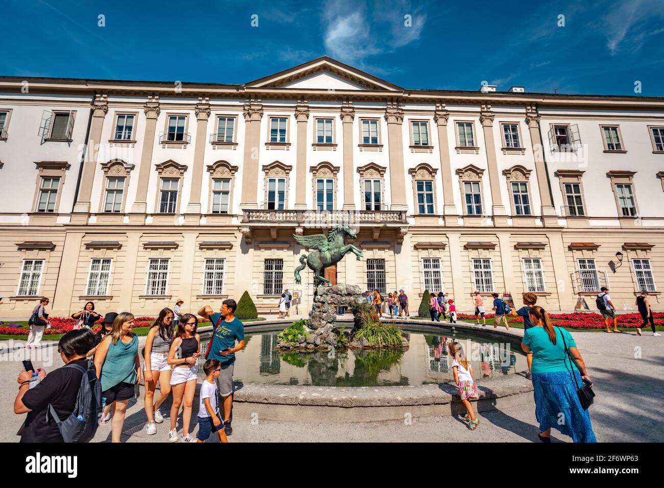 Palazzo Mirabell e giardino - Mirabellgarten a Salisburgo, Austria Foto Stock