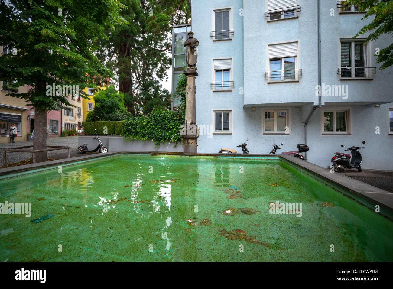 Lindau Street Fountain, Germania Foto Stock