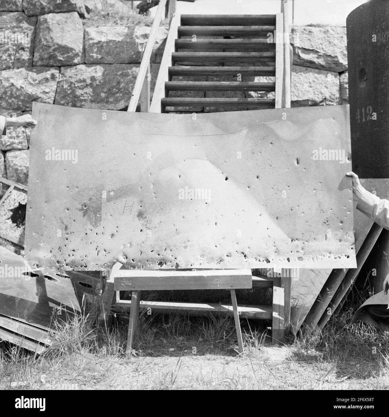 I campi di tiro delle prove.Svezia, Blekinge, Blekinge, Karlskrona, Karlskrona, Gog di guerra esterni (raffigurato, Città) Foto Stock