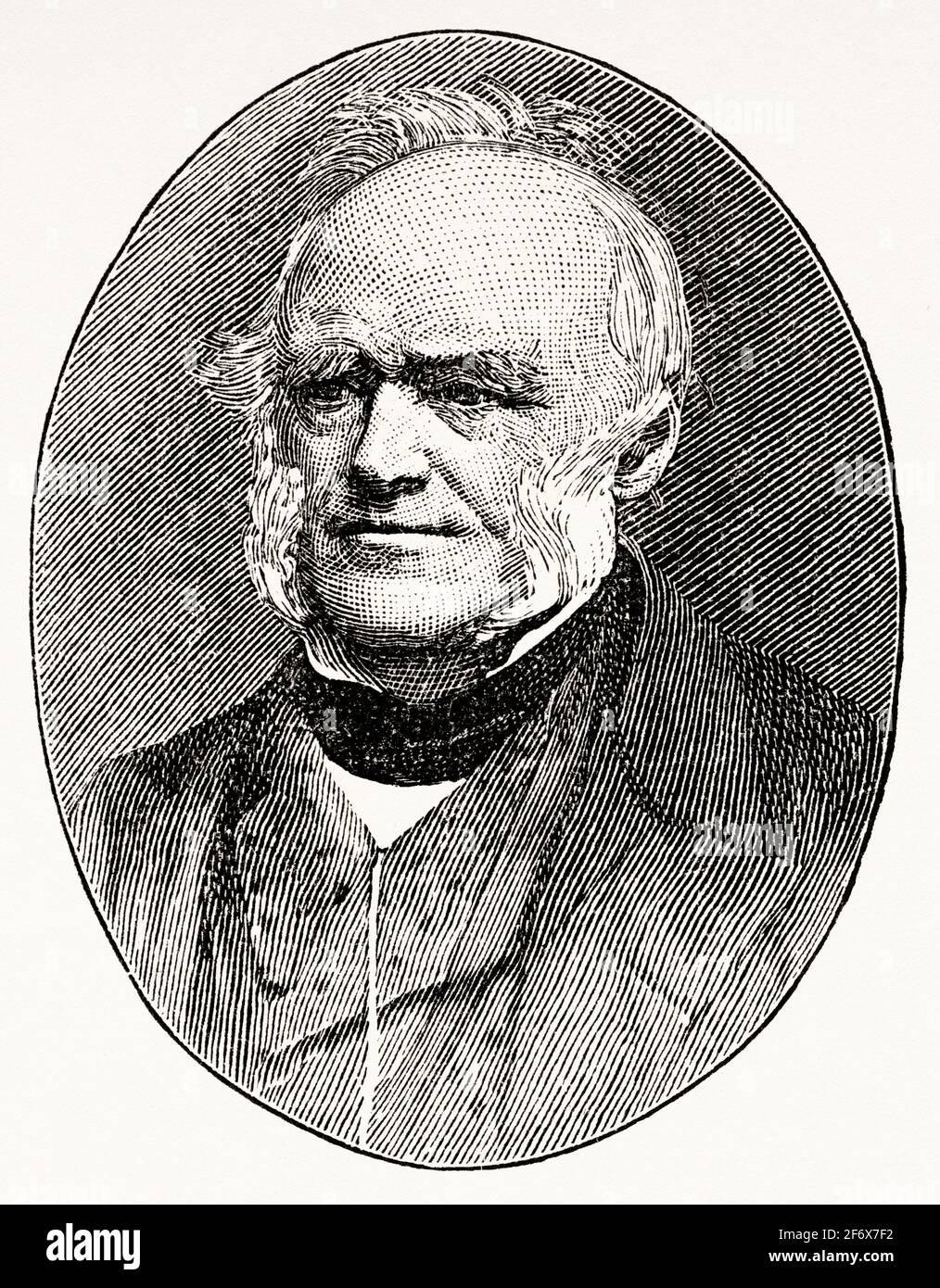 Ritratto di Sir Charles Lyell (1797-1875) 1 Baronet, geologo scozzese, autore di principi di Geologia. Regno Unito, Inghilterra. Europa Foto Stock