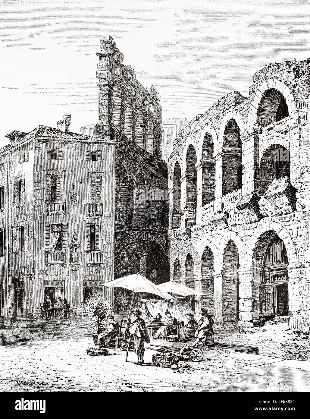 Anfiteatro Romano Arena di Verona in Piazza Bra nel centro storico