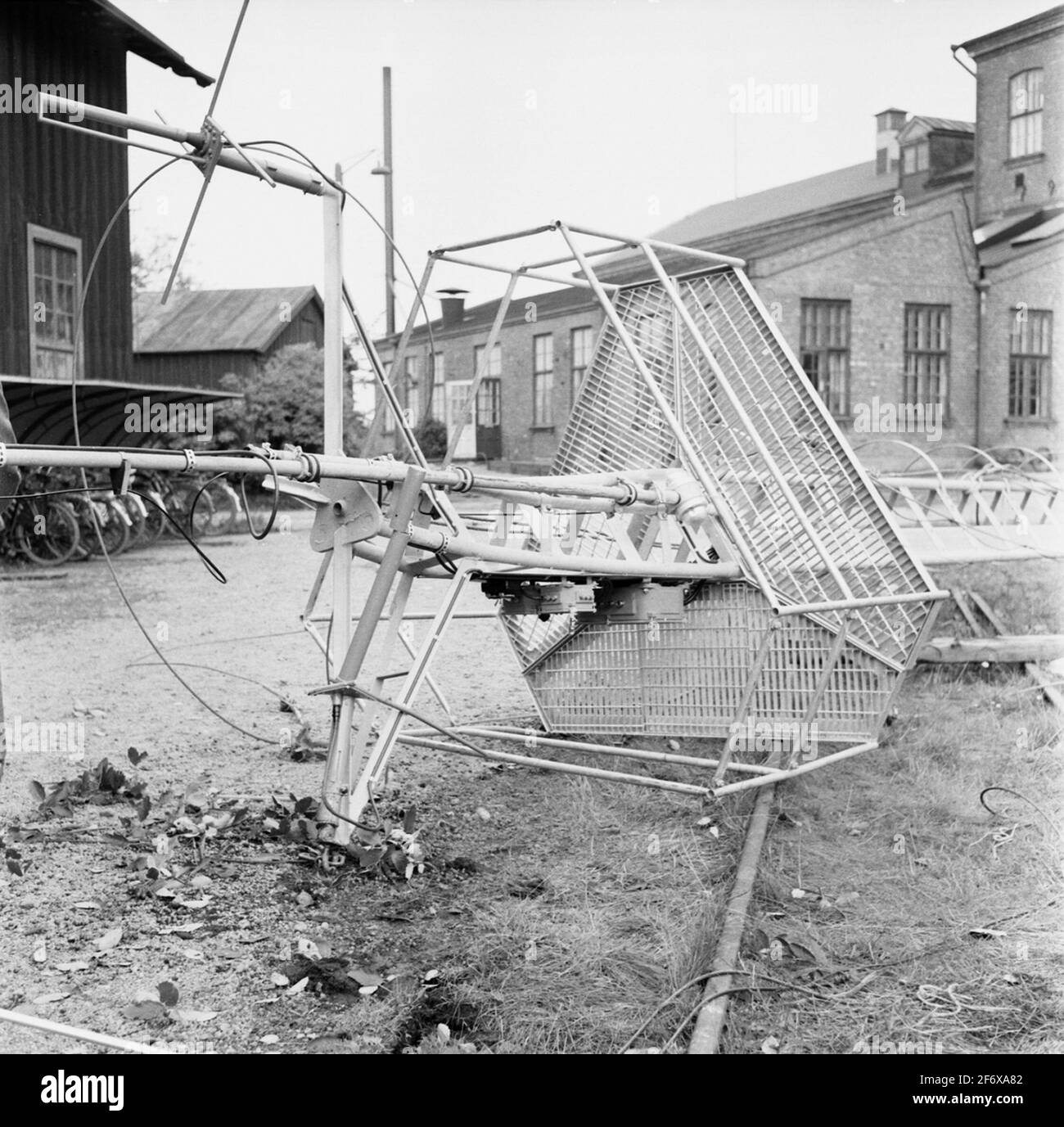 Telesect.Set di radio Mast.Sweden, Blekinge, Blekinge, Karlskrona, Karlskrona, Gog di guerra esterni (raffigurato, Città) Foto Stock