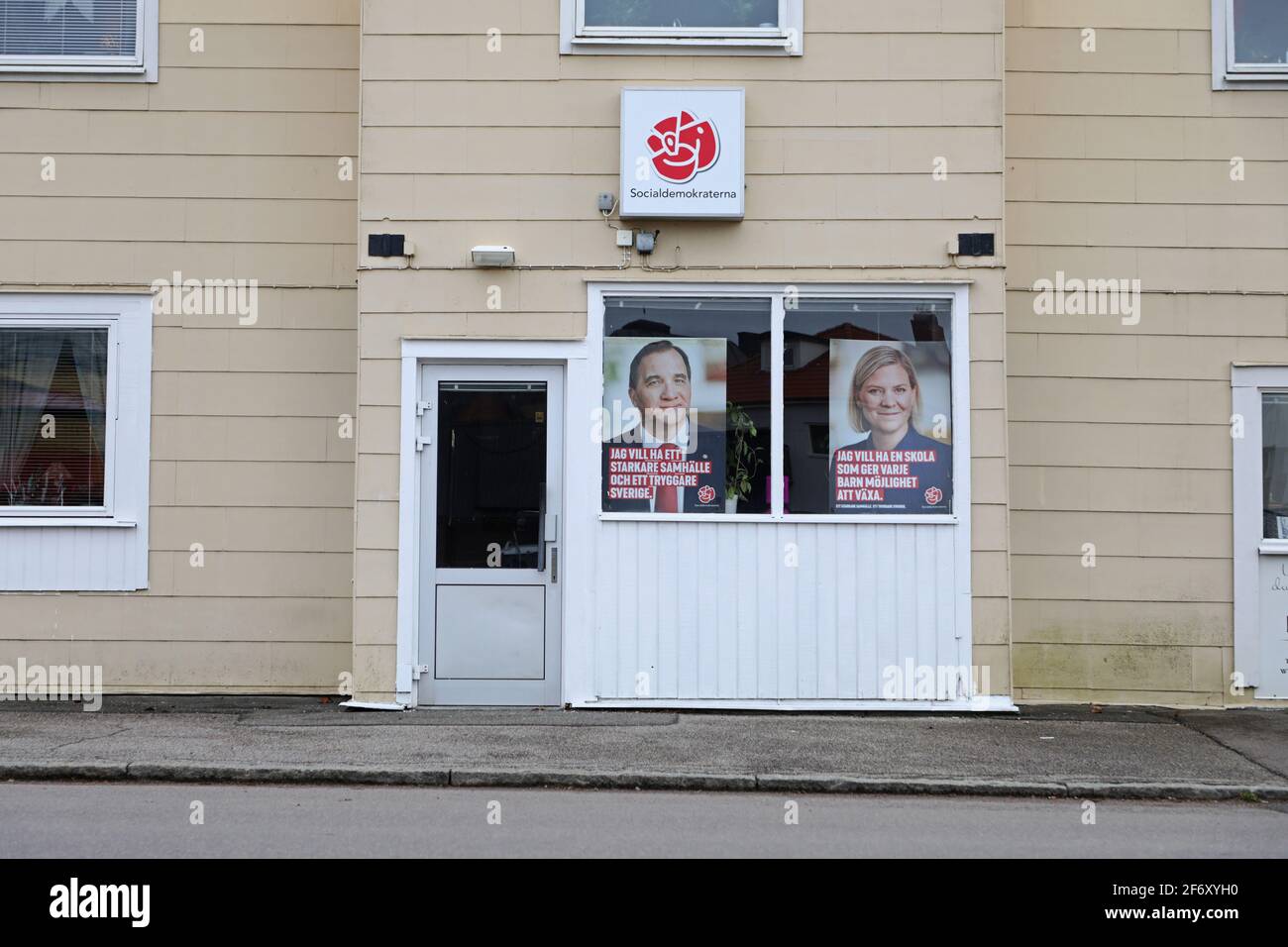 Un ufficio locale per i socialdemocratici. Foto Stock
