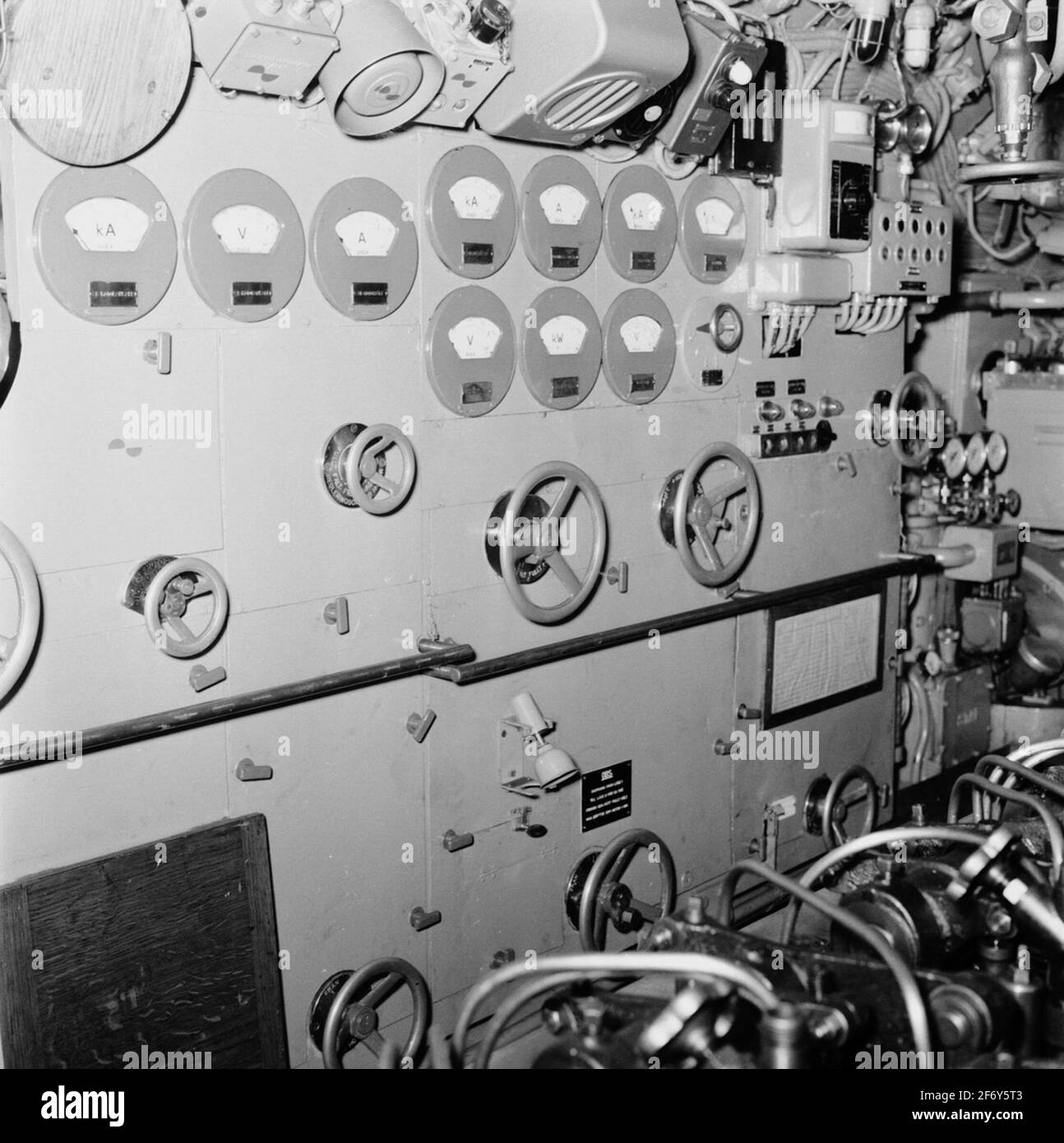Scheda di controllo sottomarino U 7-U).U7-U9 (in figura - nome) Foto Stock