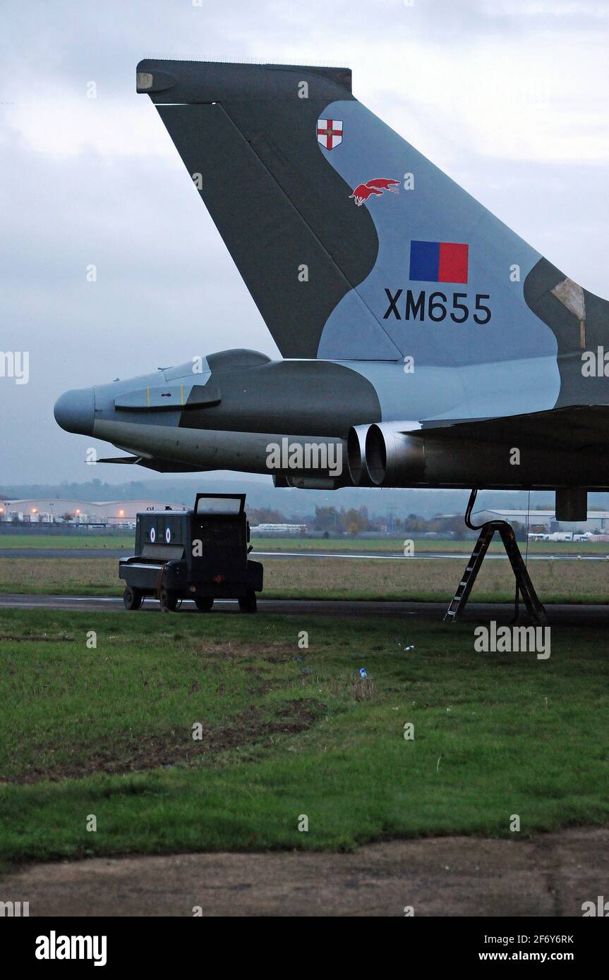 Parte posteriore della XM655 presso Wellesbourne Airfield. Foto Stock