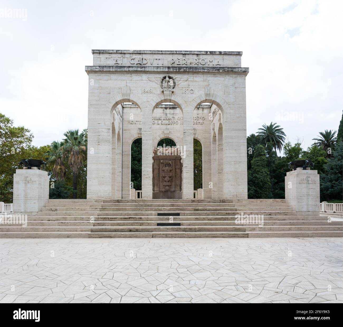 Roma, Italia - 05 ottobre 2018: Mausoleo Ossario Garibaldino a Roma Foto Stock