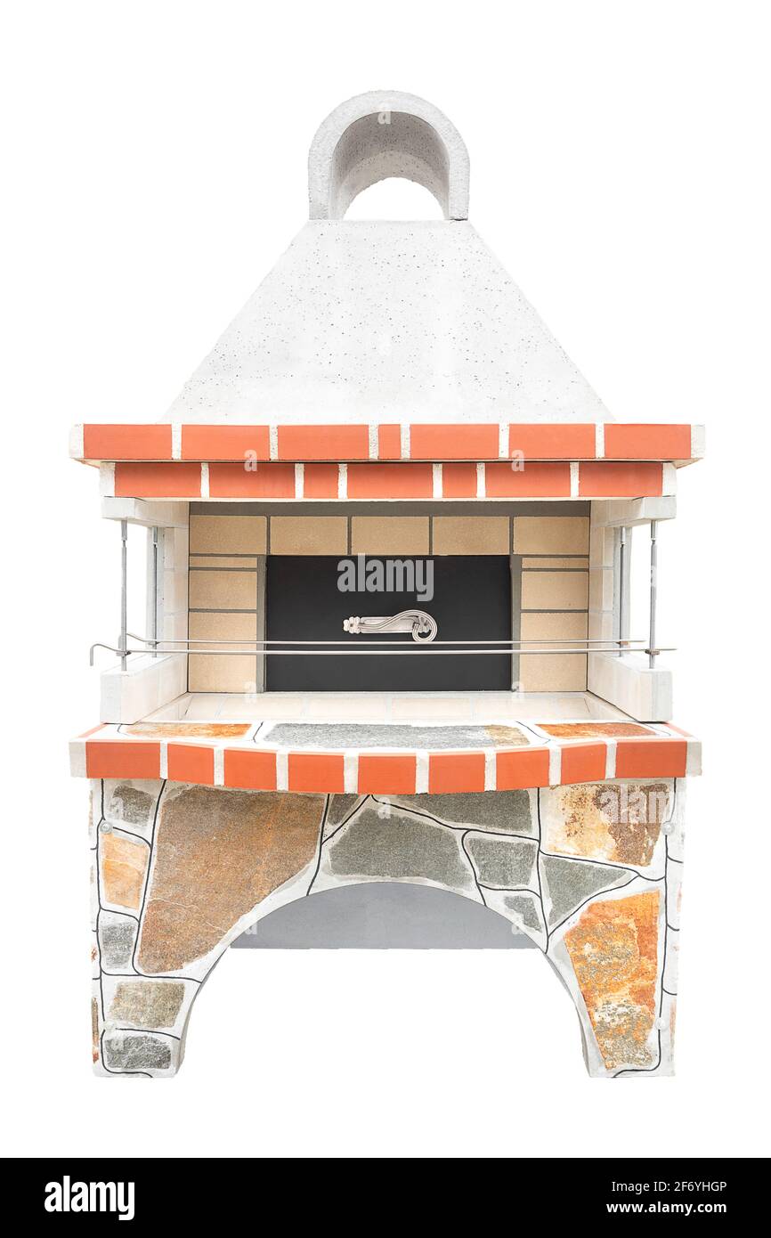 Grande barbecue inutilizzato Camino aperto con forno incorporato per il  cibo di cottura. Party Family Place. Barbecue all'aperto. Nuovo barbecue in  Brick Foto stock - Alamy