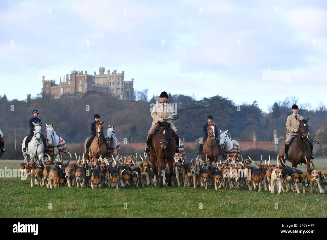Caccia Belvoir esercizio 26.11.20 Foto Stock
