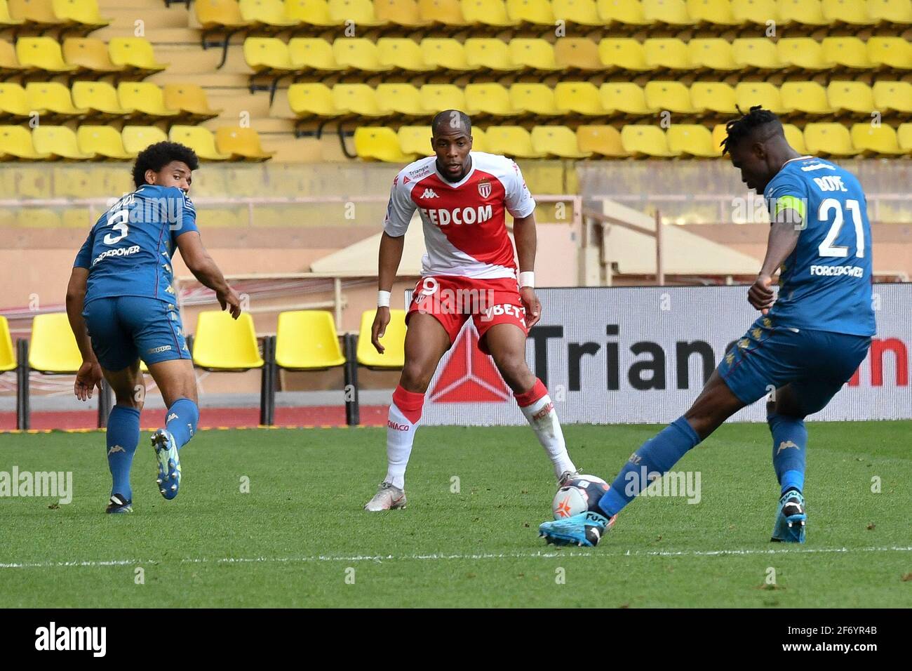 Monaco. 03 Apr 2021. CALCIO : COME Monaco vs FC Metz - Ligue 1 Uber mangia - Monaco il 3 aprile 2021. (Foto di Lionel Urman/Sipa USA) Credit: Sipa USA/Alamy Live News Foto Stock