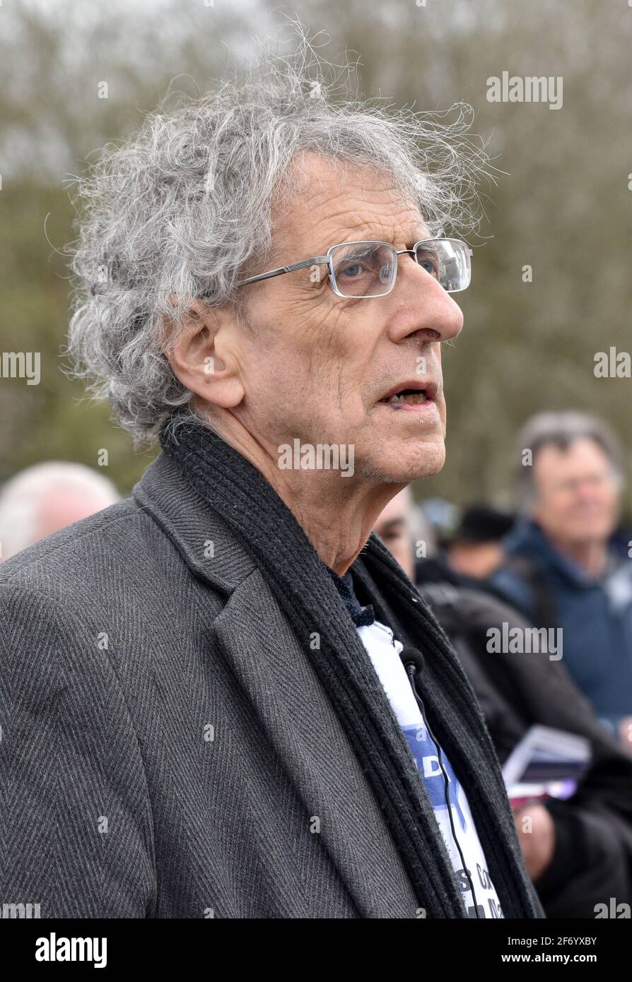 Londra, Regno Unito. 3 Aprile 2021. Uccidete i manifestanti Bill nel centro di Londra. Piers Corbyn a Hyde Park. Credit: Matthew Chpicle/Alamy Live News Foto Stock