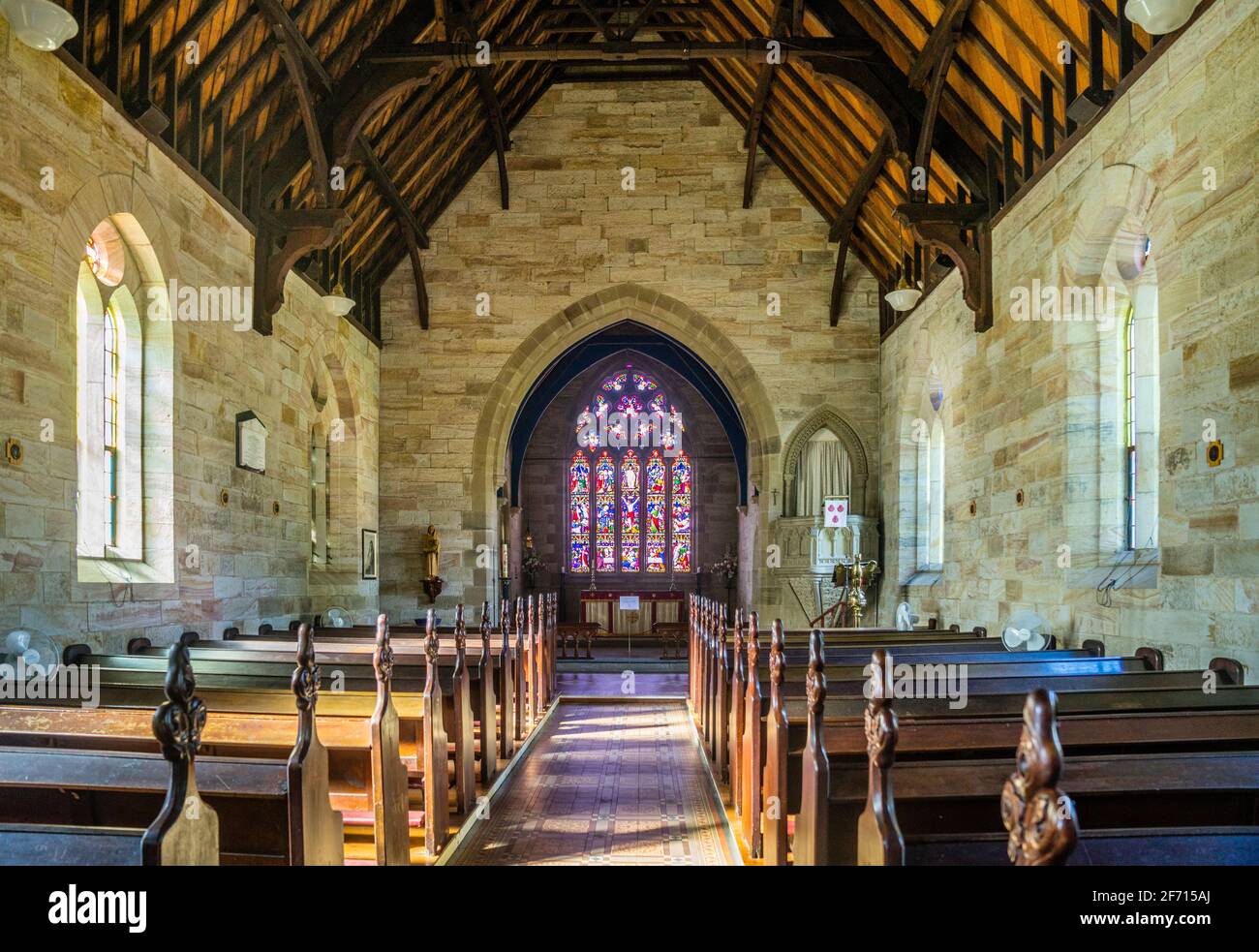 Interno della Chiesa Anglicana di St James a Morpeth, regione Hunter, nuovo Galles del Sud, Australia Foto Stock