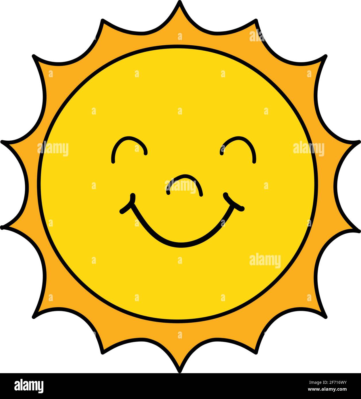 Immagine vettoriale del logo Sun simile isolata su sfondo bianco Illustrazione Vettoriale