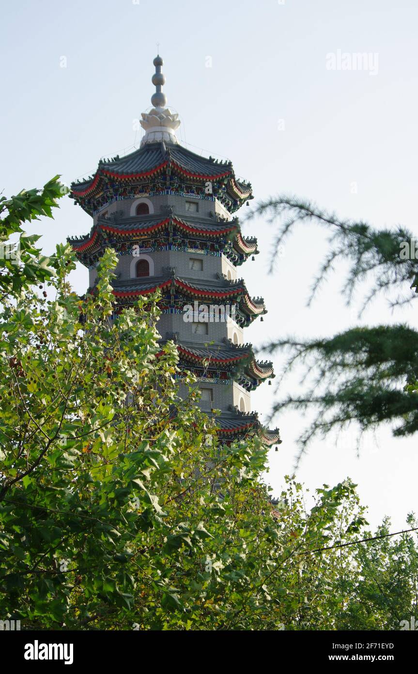 Tempio Longquan, Shijiazhuang, Cina Foto Stock