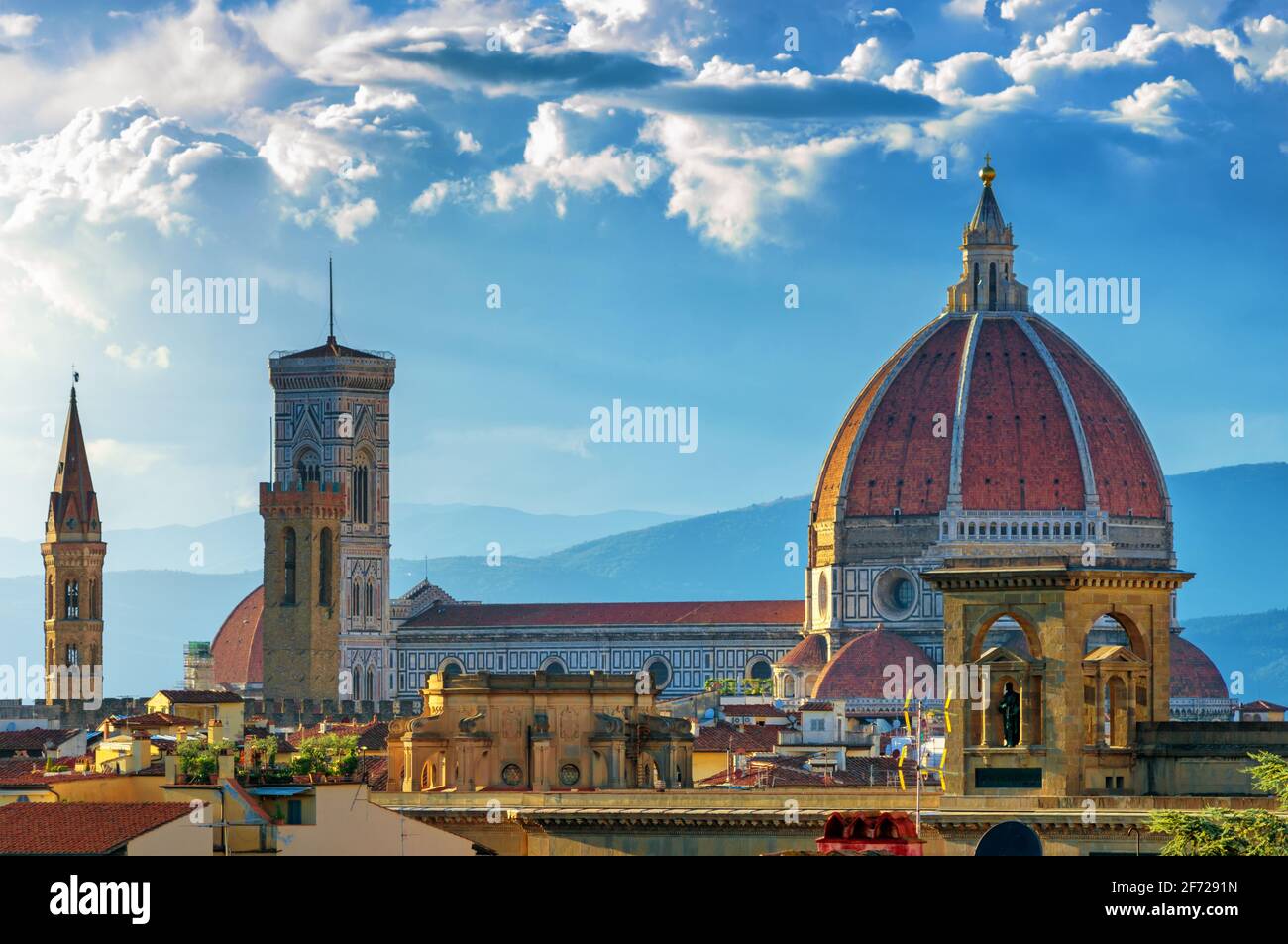 Cattedrale di Santa Maria del Fiore a Firenze Foto Stock