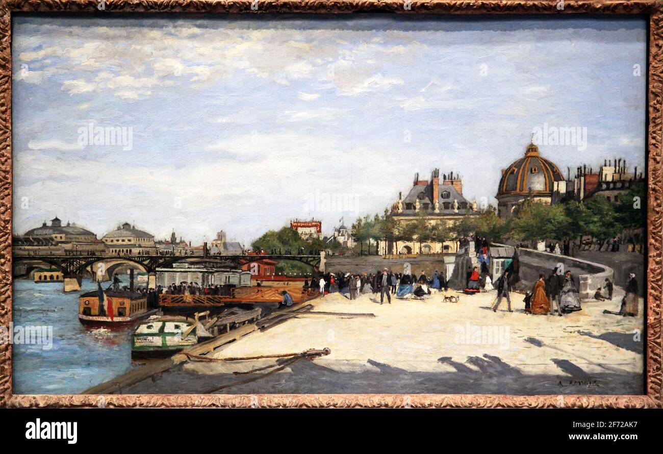 Il Pont des Arts Parigi di Pierre Auguste Renoir 1841-1919.Paris Francia Foto Stock