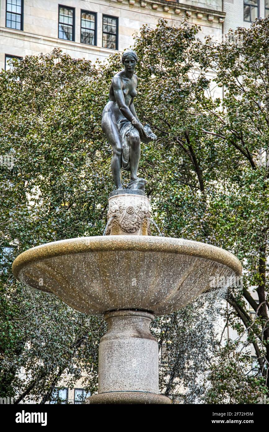 Pulitzer Fontana al Grand Army Plaza Foto Stock