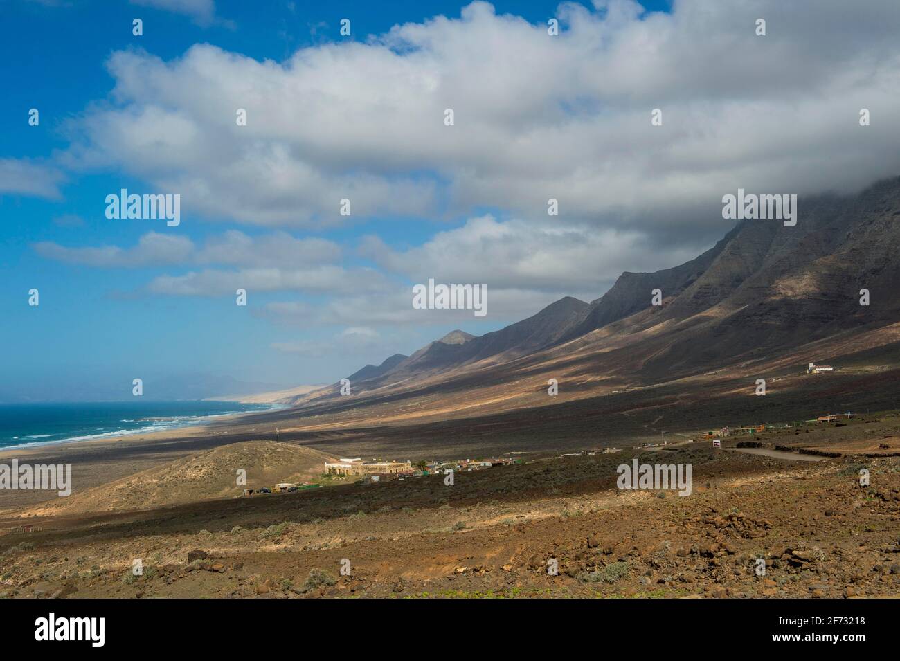 Spiaggia remota di Cofete, Fuerteventura, isole Canarie, Spagna Foto Stock