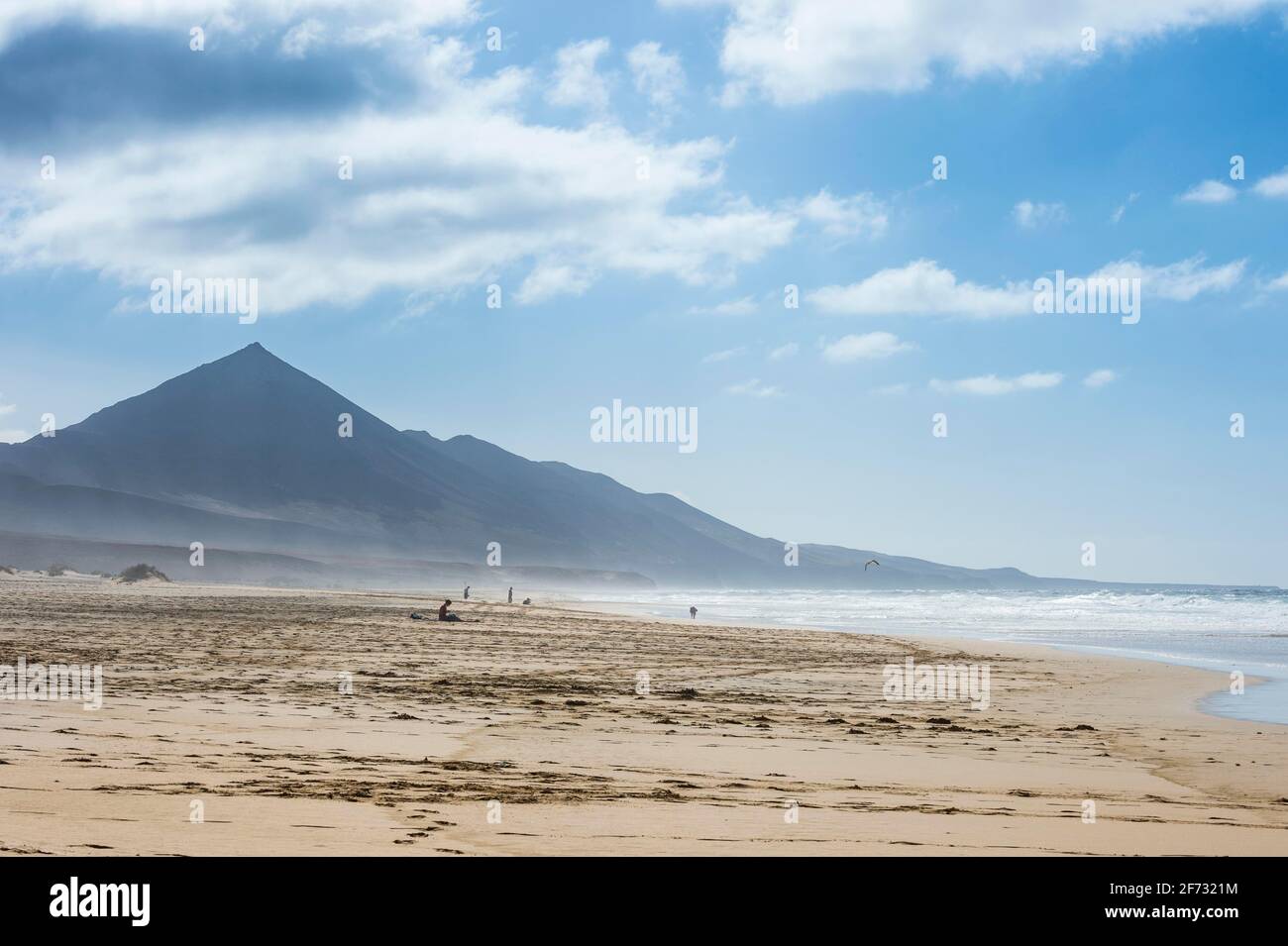 Spiaggia remota di Cofete, Fuerteventura, isole Canarie, Spagna Foto Stock