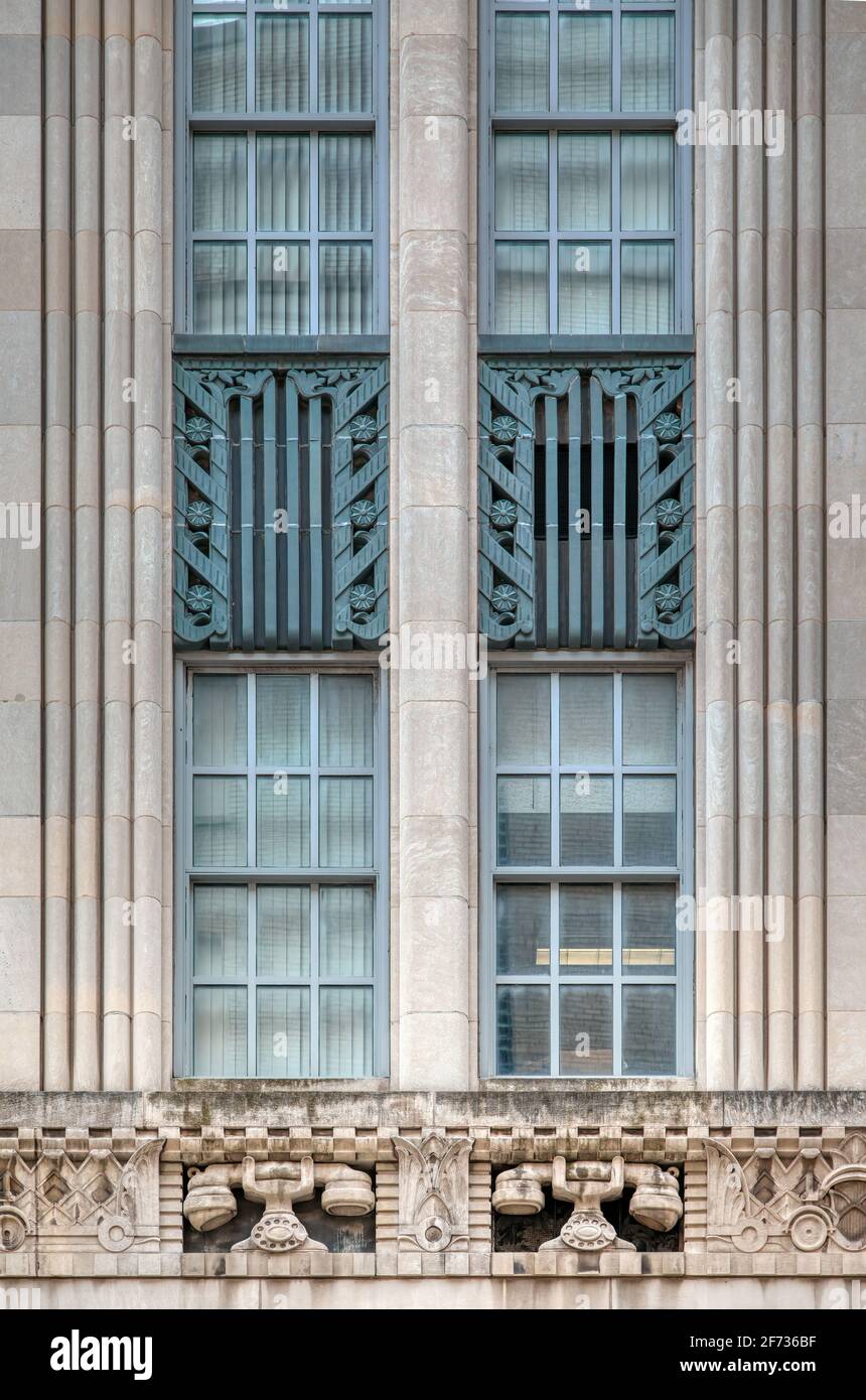 Cincinnati & Suburban Bell Telephone Building, 209 West Seventh Street, un punto di riferimento nel Registro Nazionale dei luoghi storici Foto Stock