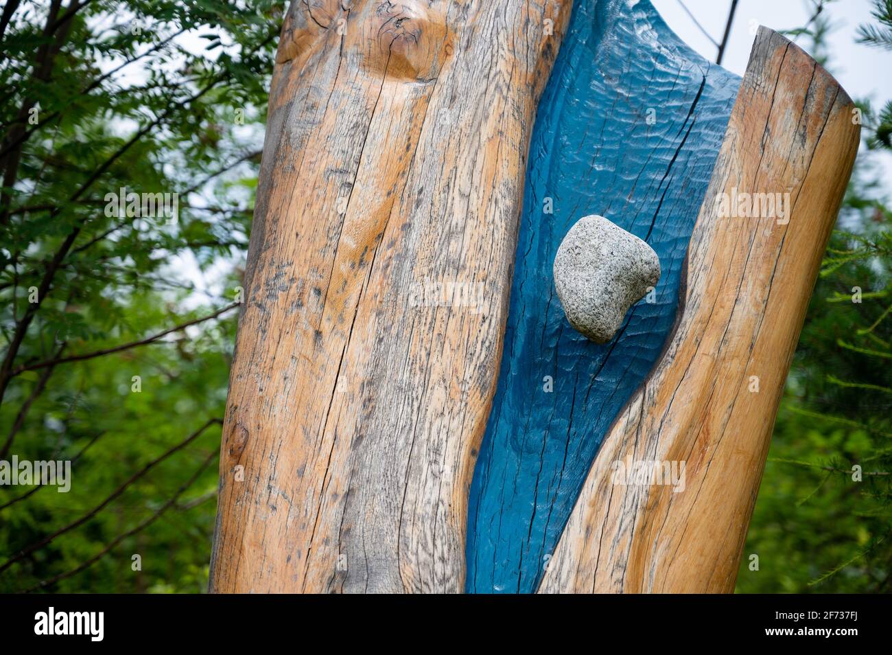 Stazione IV della Via Crucis: Gesù incontra sua Madre. Kalvária na Peknú vyhliadku a Starý Smokovec, Slovacchia. 2020/07/27. Foto Stock
