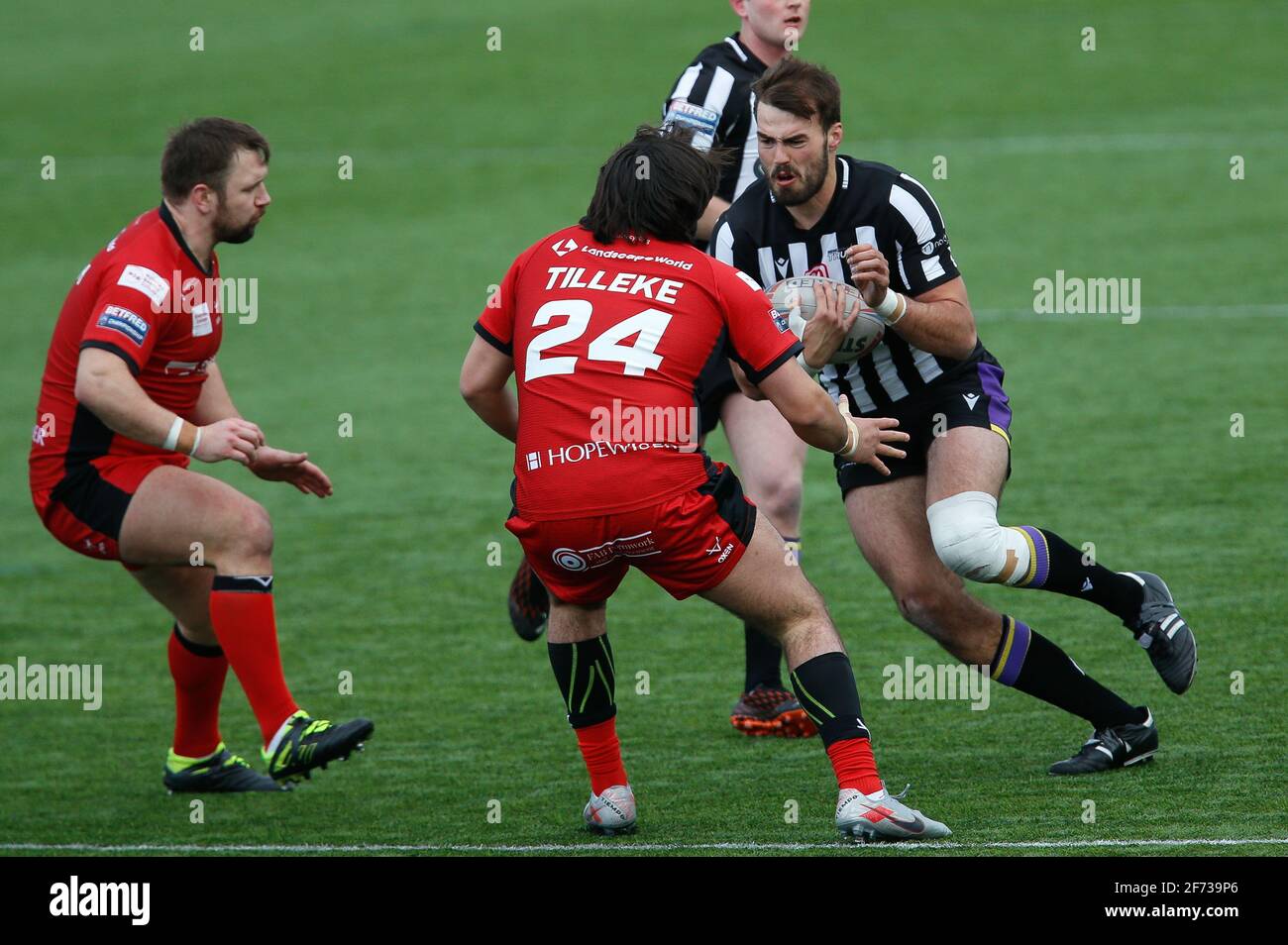 Newcastle, Regno Unito. 20 Marzo 2021. NEWCASTLE UPON TYNE, 4 APRILE Ted Chapelhow di Thunder durante la partita TRA Newcastle Thunder e Widnes Vikings a Kingston Park, Newcastle, domenica 4 aprile 2021. (Credit: Chris Lishman | MI News) Credit: MI News & Sport /Alamy Live News Foto Stock