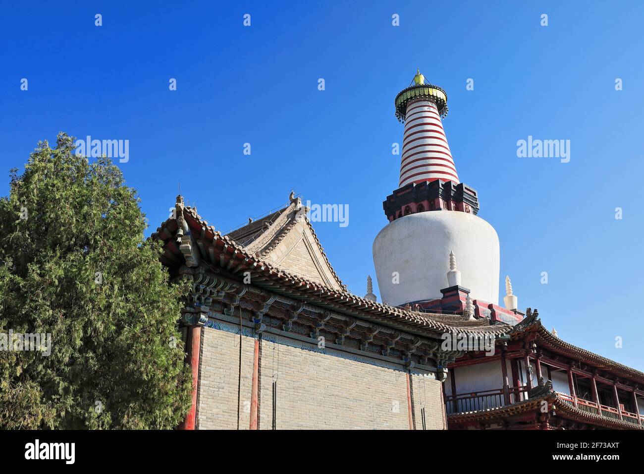 Clay Pagoda-buddista classica Sutras sala di esposizione. Daho si-Grande Tempio del Buddha-Zhangye-Gansu-Cina-1270 Foto Stock