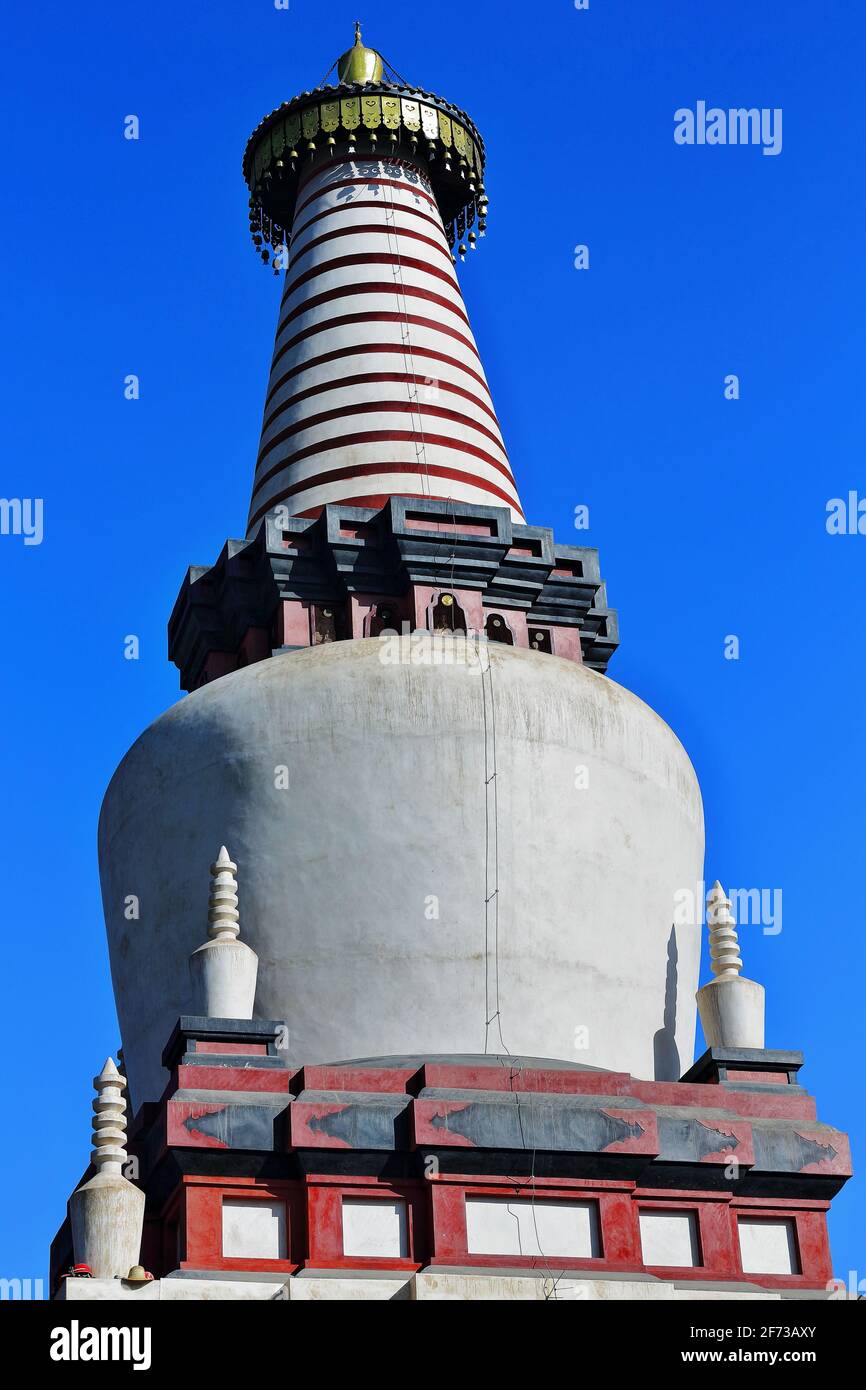 Argilla o Pagoda delle terre nel Dafo si-Grande Tempio di Buddha-Zhangye-Gansu-Cina-1271 Foto Stock