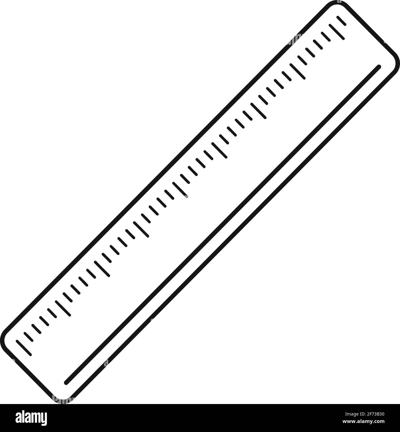Icona del righello della scuola, stile semplice Illustrazione Vettoriale