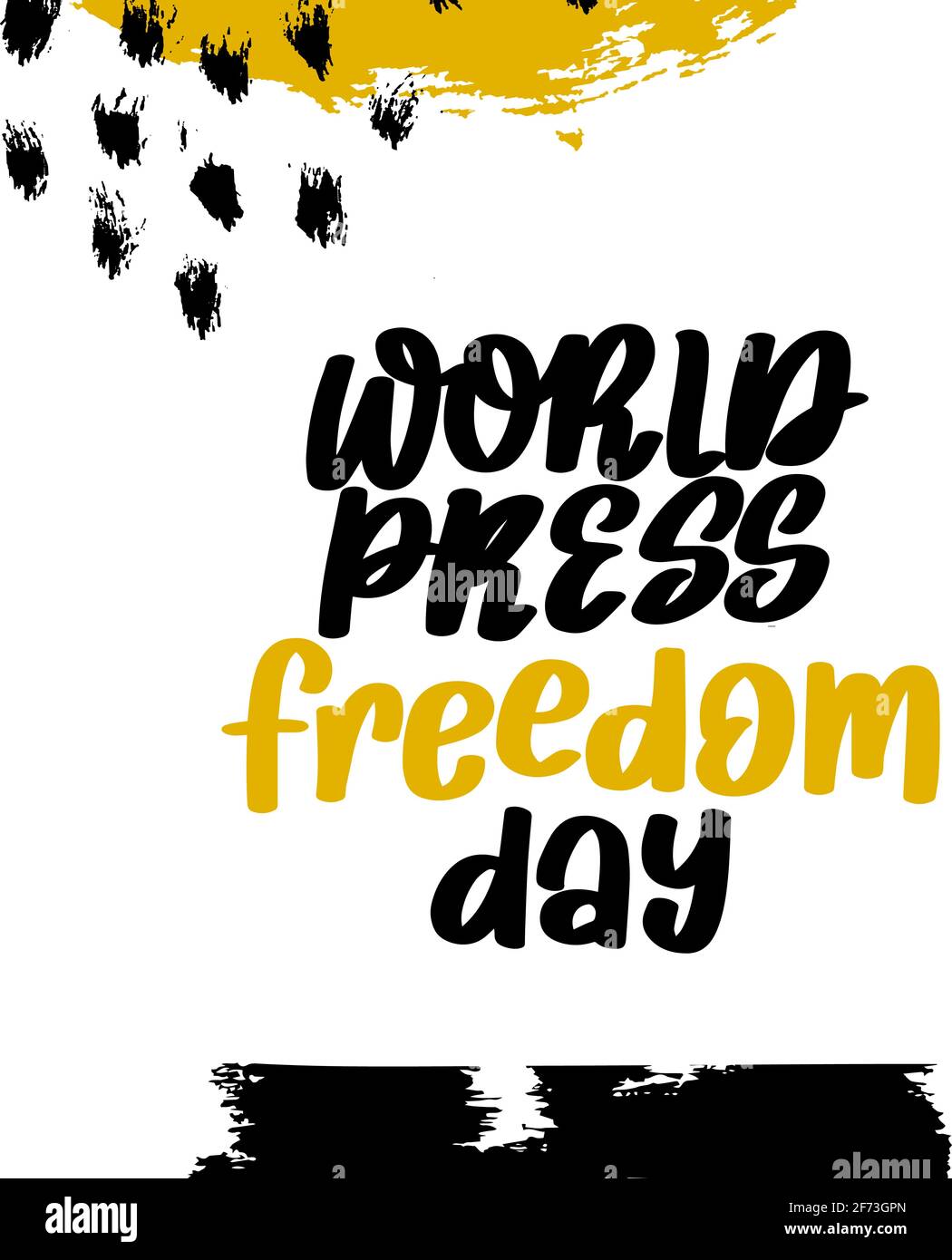Illustrazione vettoriale del World Press Freedom Day per biglietti d'auguri, poster e banner. Illustrazione Vettoriale
