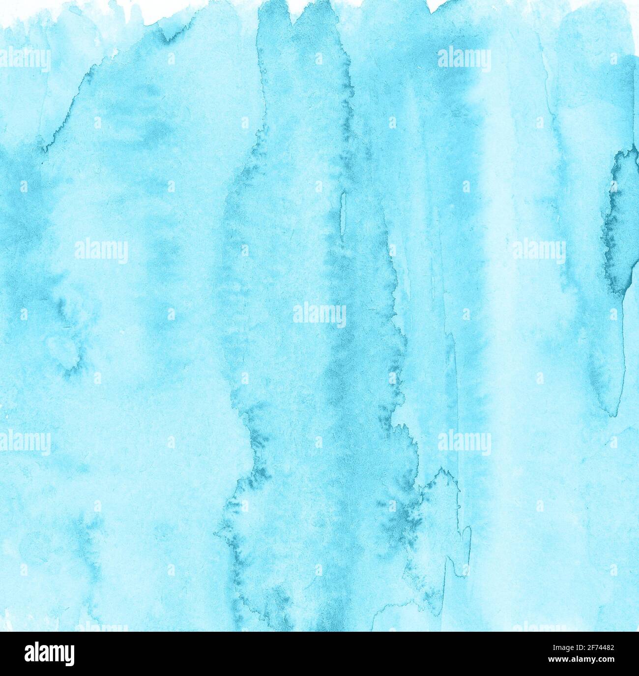 Blue azure acquerelli astratti sfondo per texture e sfondi banner web design Foto Stock