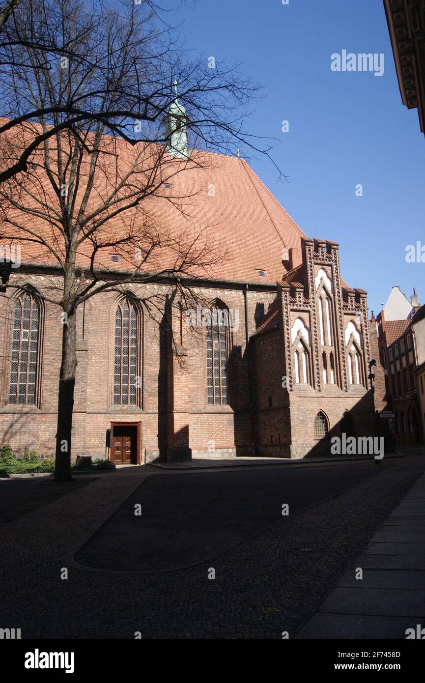 Die am Reformationsplatz 1 in der Spandauer Altstadt gelegene Kirche St. Nikolai Foto Stock