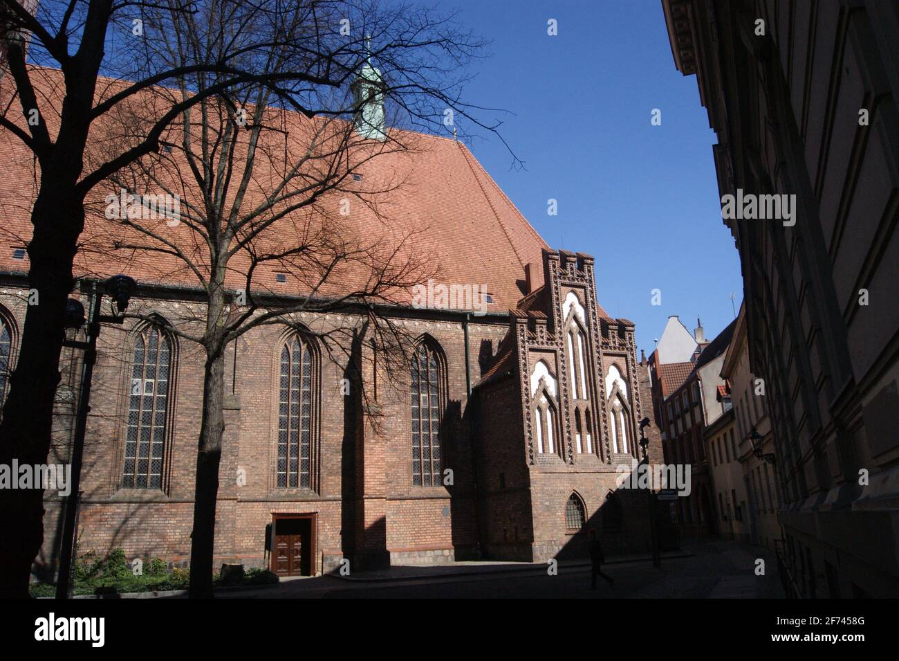 Die am Reformationsplatz 1 in der Spandauer Altstadt gelegene Kirche St. Nikolai Foto Stock