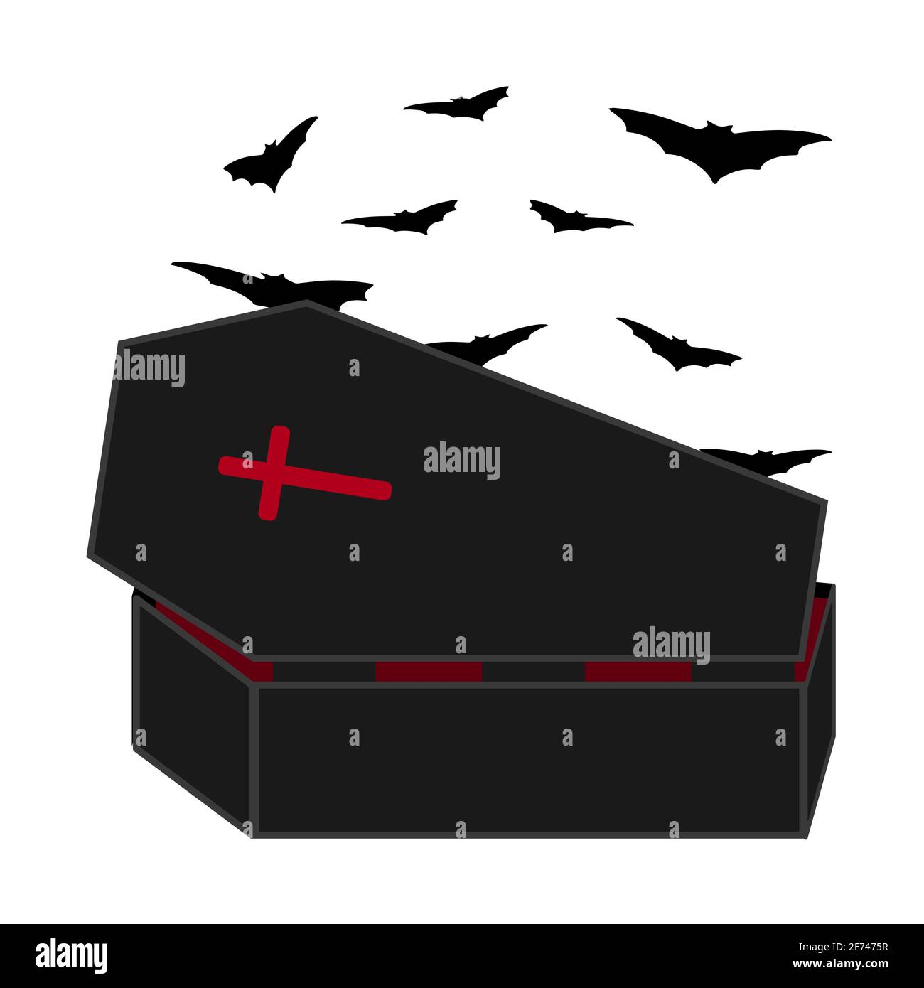 Illustrazione della cassettiera Dracula per la progettazione della stampa Illustrazione Vettoriale