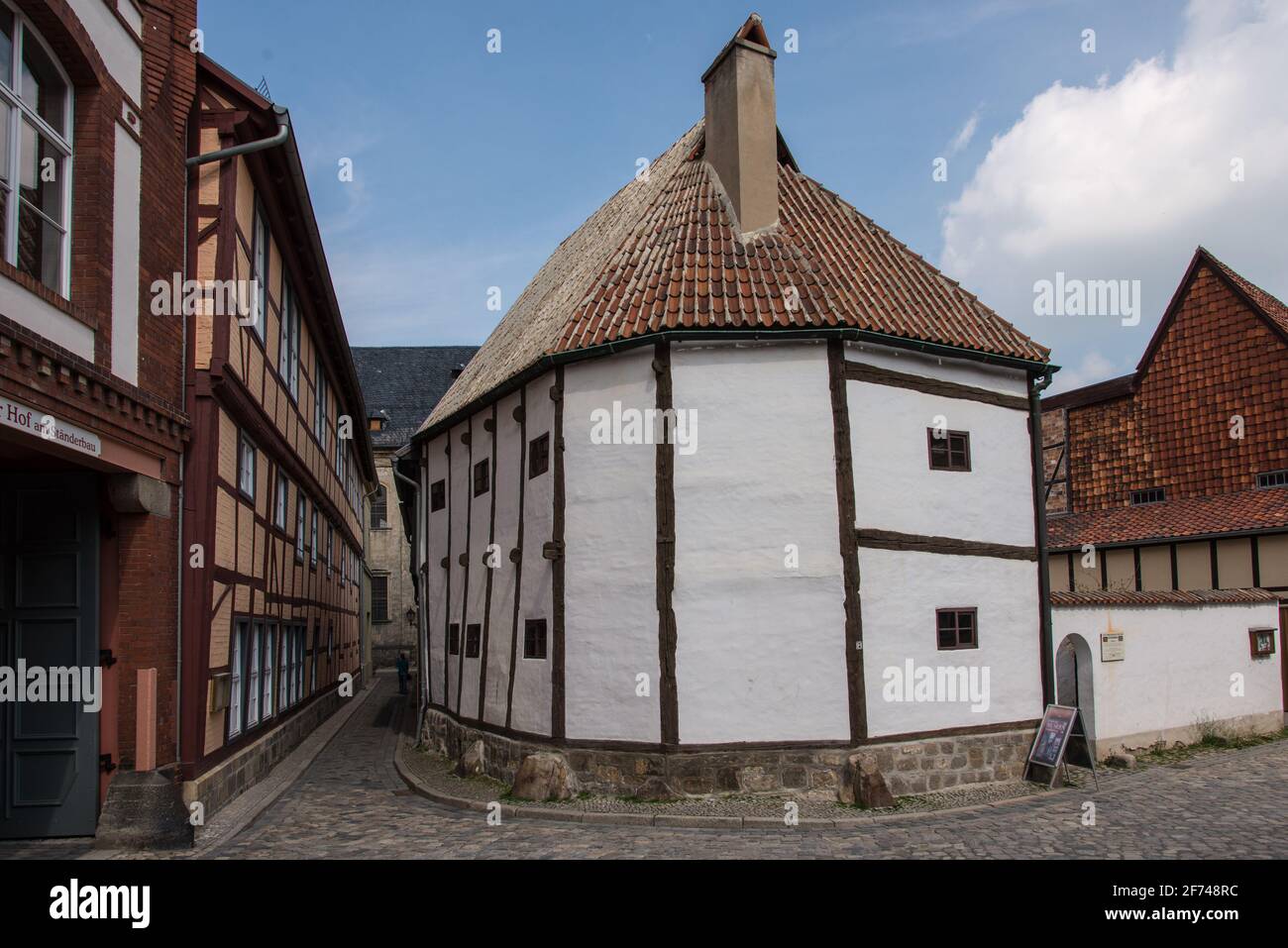 Il museo della costruzione a graticcio è ospitato in questo edificio speciale Foto Stock