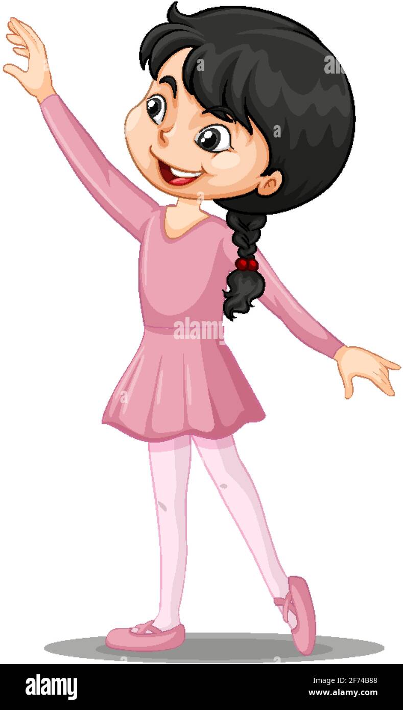 Una ragazza balletto ballerina cartone animato personaggio illustrazione  Immagine e Vettoriale - Alamy
