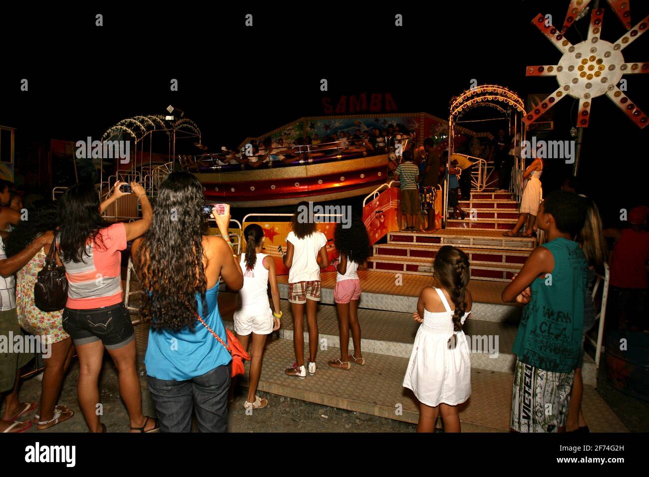 ilheus, bahia / brasile - 31 dicembre 20141: La gente è vista in un parco di divertimento nella città di Ilheus. *** Local Caption *** Foto Stock