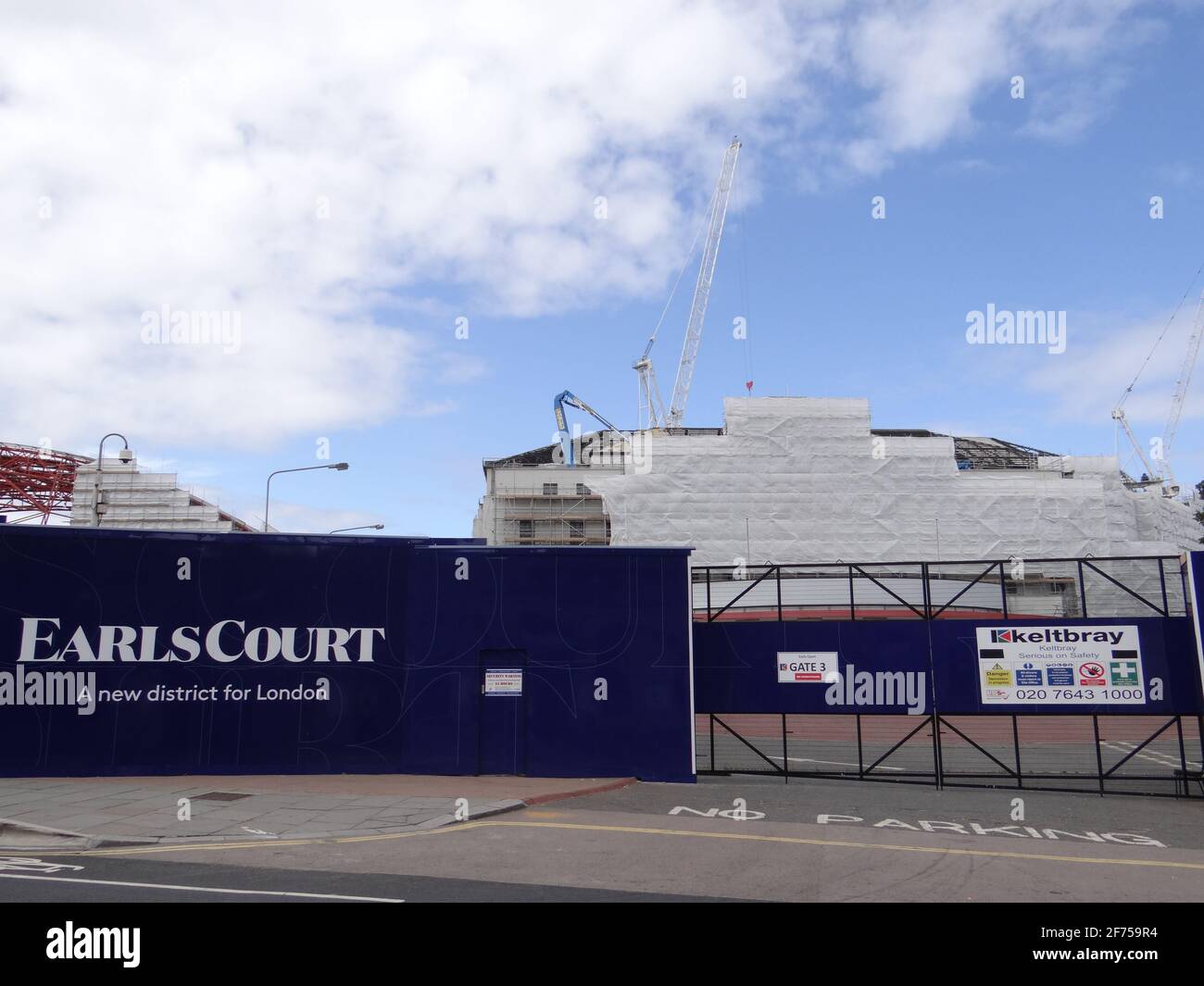 Demolire il centro espositivo Earl's Court TWO a Londra, Regno Unito Foto Stock