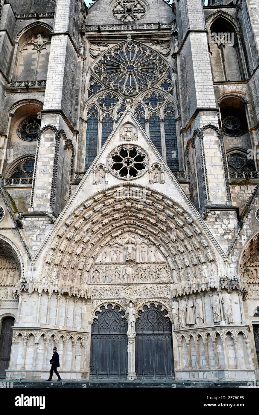 Francia, Cher, Bourges, la cattedrale. Foto Stock