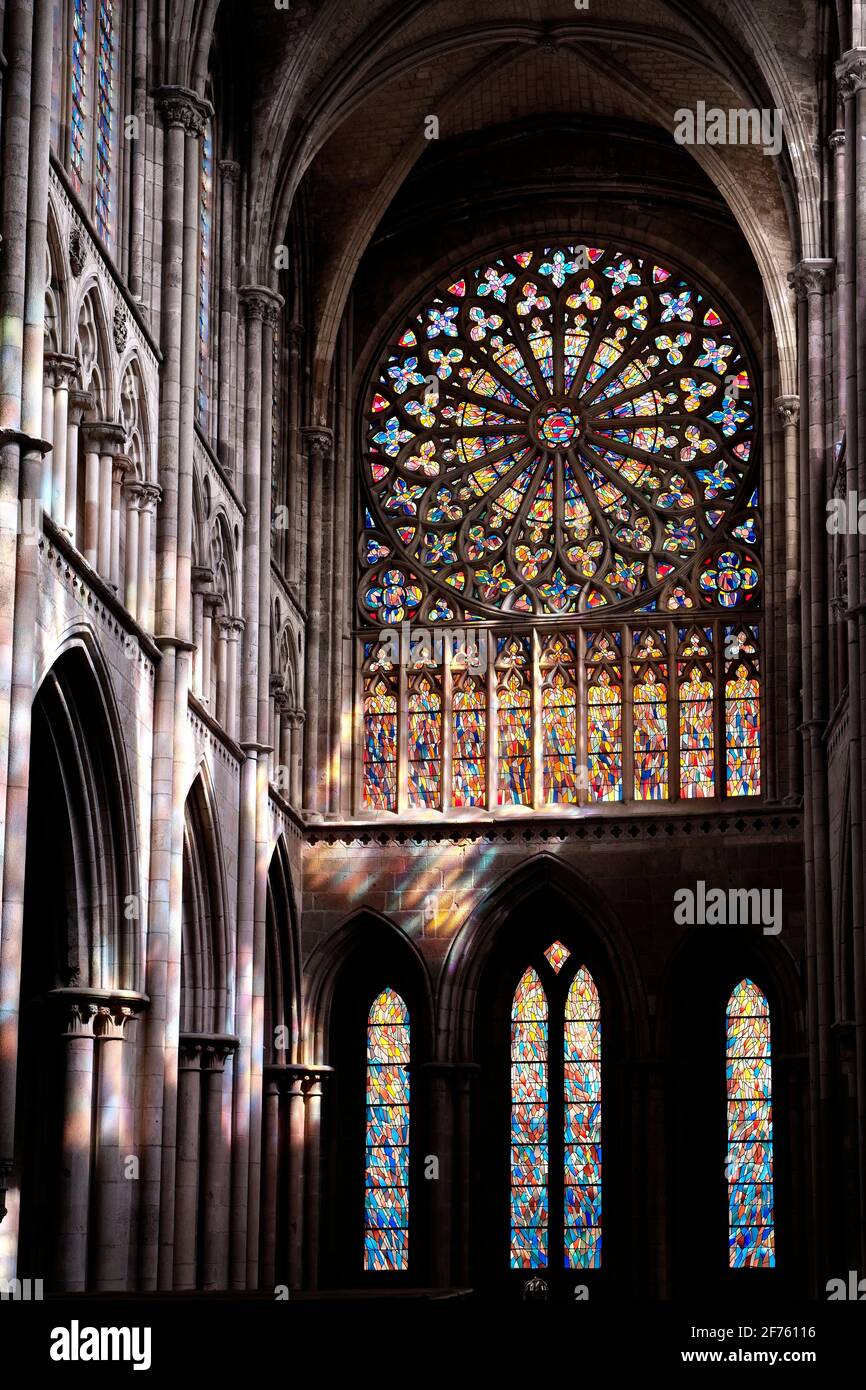 Francia, Bretagna, Saint Malo, la cattedrale di Saint Vincent. Foto Stock