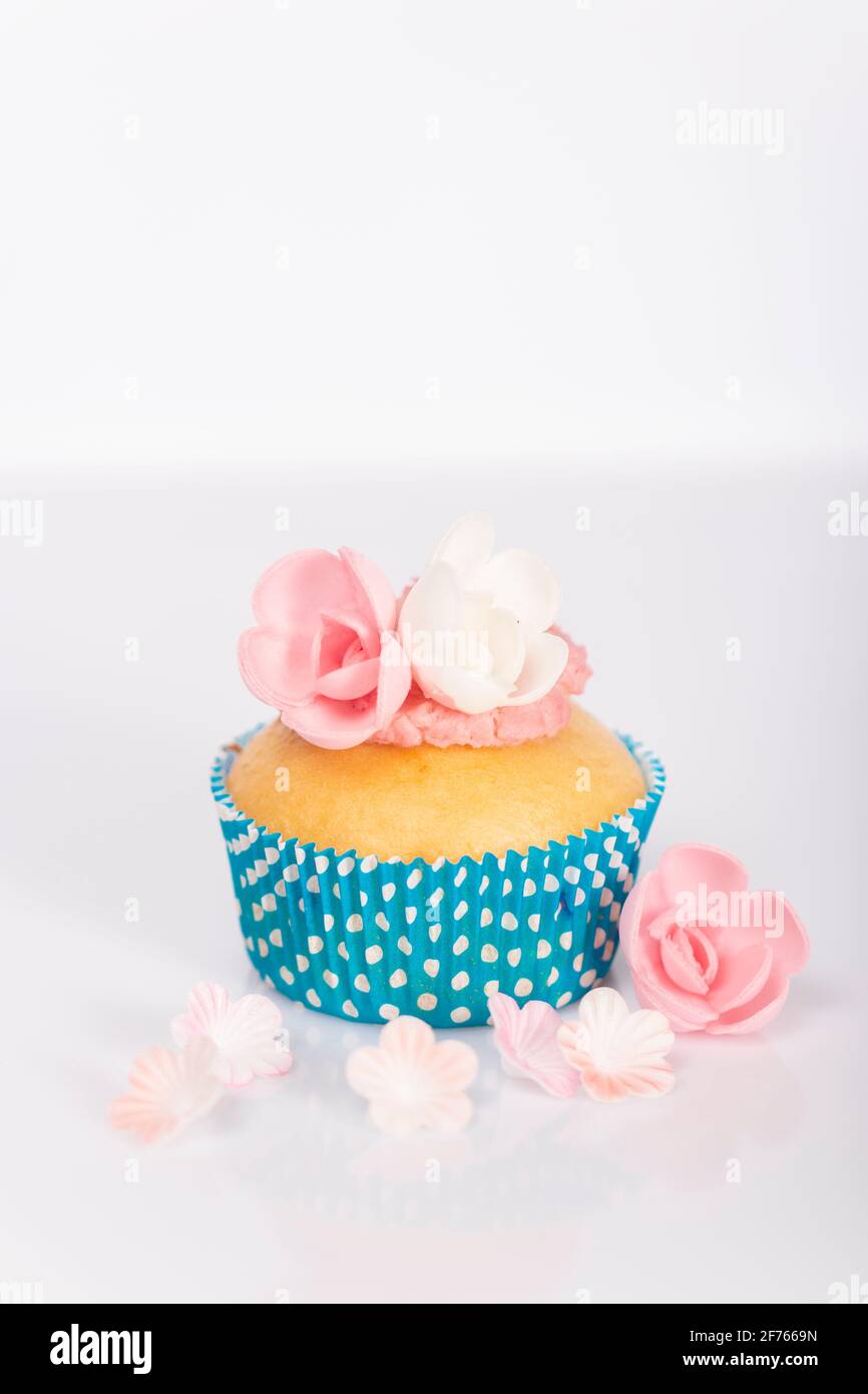 i muffin appena sfornati sono sul tavolo Foto Stock